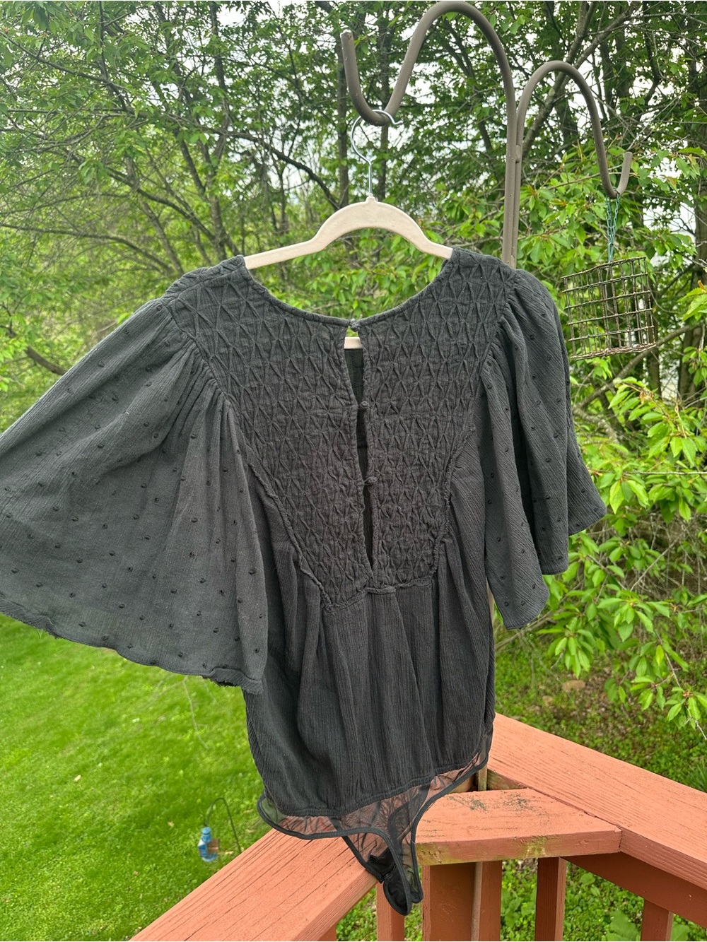 Free People Perfect Catch Flutter Sleeve Bodysuit - Picture 5 of 5